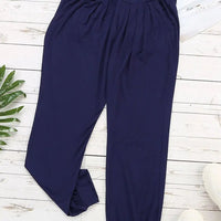 Women's Casual Elastic High Waist Jogger Pants With Pocket
