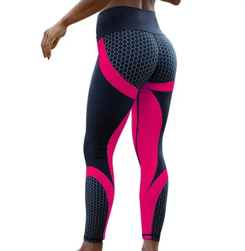 Women's Color Block Tummy Contol Booty Lifting Yoga Pants