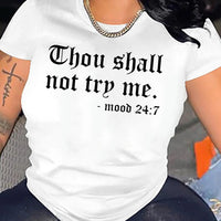 Women's Faith Letters Print Casual T-Shirt