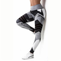 Women's Geo Print Quick Dry Stretchy High Waist Yoga Leggings