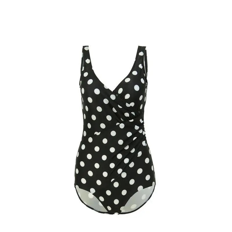 Women's Sleeveless Wrap V Neck Ruched One Piece Swimsuit