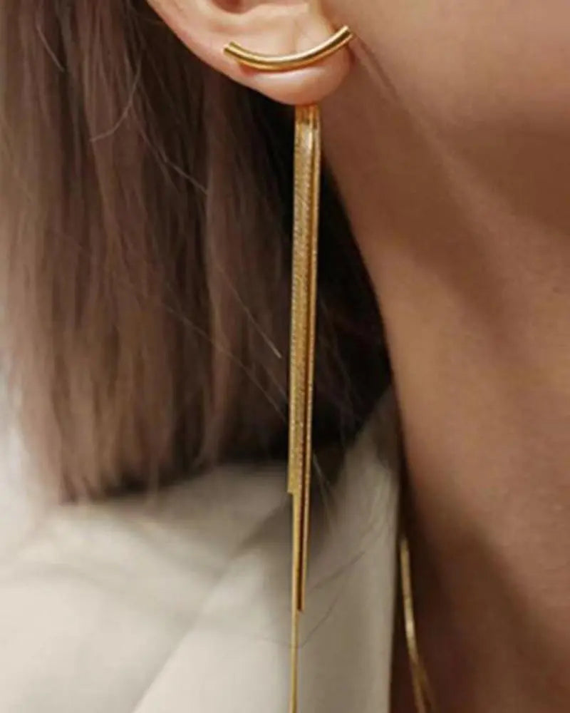 Women's Tassel Metal Earrings