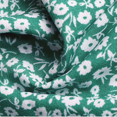 Women's Summer Green Dot Print Bow V-neck Short Sleeve Tea Break Skirt Dress